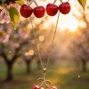 golden_hour_cherry_jewelry cherry drop necklace set