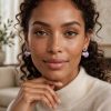 luxury_sea_earrings_campaign purple shell earring