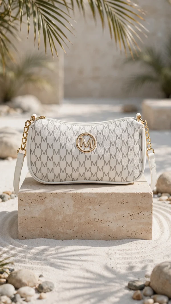 zen_garden_handbag Monogram Chain Shoulder Bag