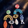 Mismatched Artisan Charm Earrings