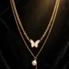 Butterfly Pearl Necklace