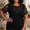 Embellished Mesh Top