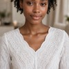 White Eyelet Top