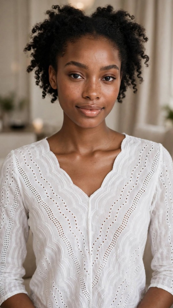 White Eyelet Top