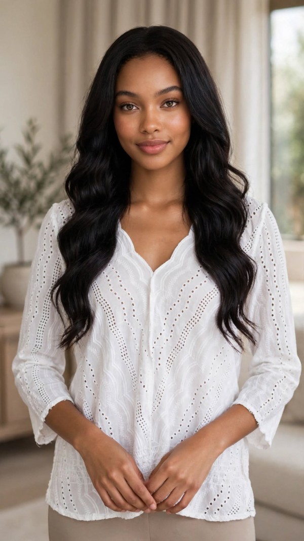 White Eyelet Top