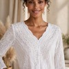 White Eyelet Top