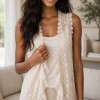 Lace Ruffle Vest