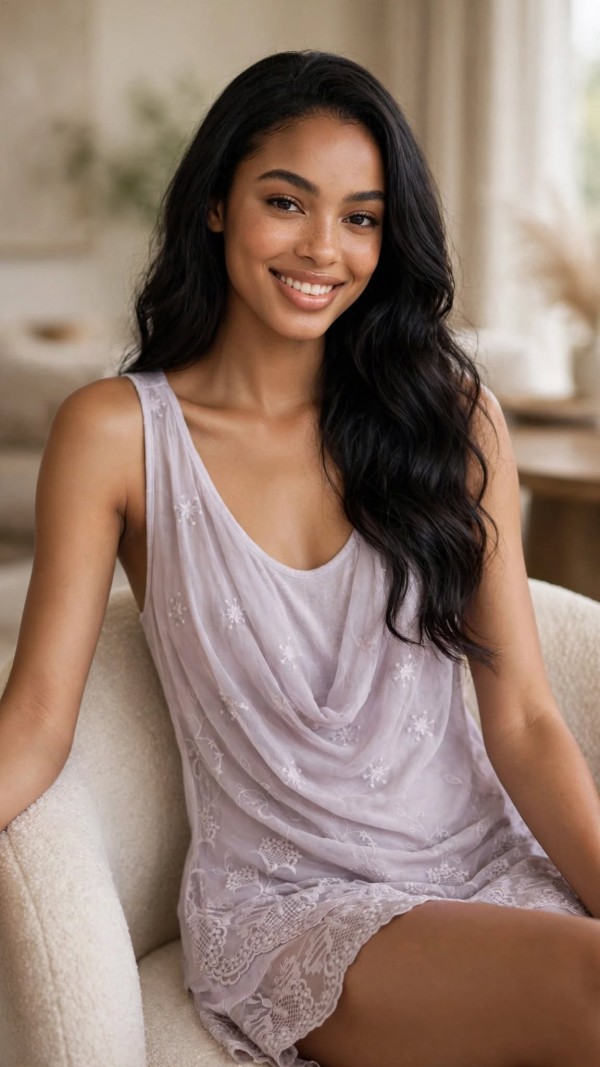 Draped Lace Tank