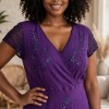 Purple Beaded Top