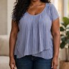 Pleated Front Tee