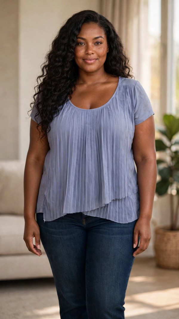 Pleated Front Tee