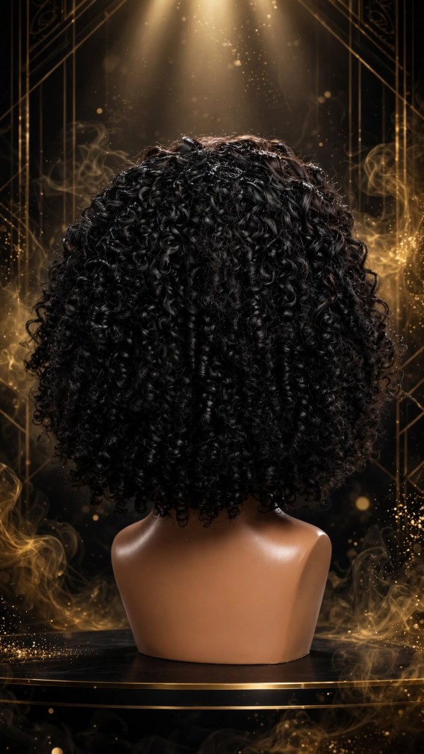 Black Curly Wig Lace Front