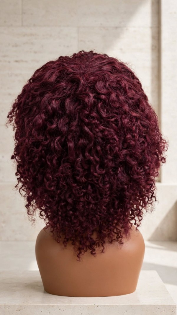 Burgundy Curly Wig
