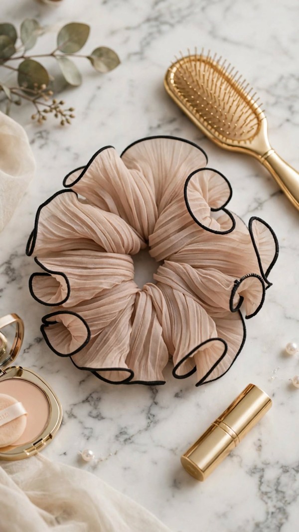 image_20261019_193957_2 Beige Organza Scrunchie Black Edge