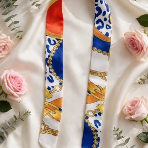 Chain Print Twilly Skinny Scarf