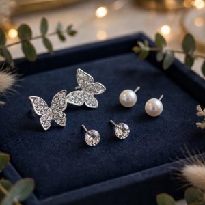 image_20261020_130528 Butterfly 3 in 1 Earring Set Silver